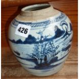 Chinese blue and white ginger jar
