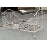 19th c. French folding campaign iron day bed
