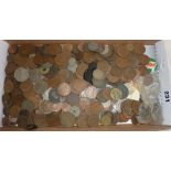 Collection of assorted copper and other English coins