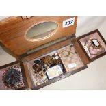 Sorrento ware jewellery box and contents