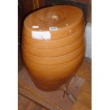 Victorian stoneware spirit barrel with spout