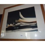 Colour print, 4/50 titled "Paper Flame" by Catherine Gills, 30" x 26" overall, signed and dated