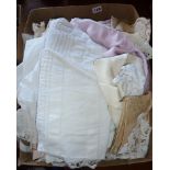 Assorted lacework, Victorian children's petticoats, etc.