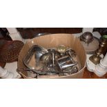 Large quantity of assorted metalware and silver plate