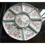 Chinese porcelain 9-piece hors d'oeuvres set