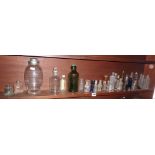 Collection of assorted old glass bottles