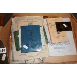 Pre-war Pilot's log book and licence for a Morley Kennerley and other related ephemera