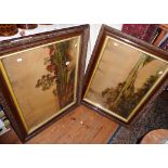 Two large framed colour prints after D. Sherrin of riverscapes with buildings