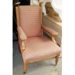 Late Victorian open armchair