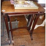 Nest of two tall 19th c. mahogany tables