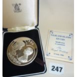 Royal Mint £25 silver proof Royal Wedding Falklands Islands coin