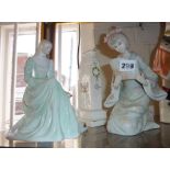 Commemorative china WW1, Cenotaph, Coalport Ladies of Fashion 'Admiration' figurine and a geisha