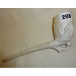 Victorian large clay pipe depicting rugby with RD No.241693, and made by a Samuel McLardy