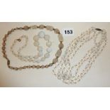 Three opalescent Venetian glass bead necklaces, some with foil inclusions 1920s/1930s