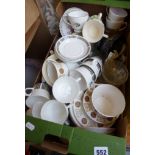 Box of assorted china including Royal Osborne 'Caprice' teaware etc