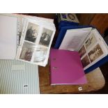 Four large albums of social history postcards