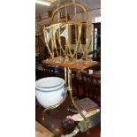 Art Nouveau style brass revolving Canterbury