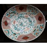 16th/17th c/ Chinese porcelain Wan Li large Ming bowl, approx 39cm diameter