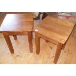 Pair of contemporary mahogany occasional tables