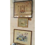 A 1930s sampler, an original motor racing cartoon by Griffin, and another picture