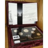 1996 Royal Mint UK Silver Anniversary coin collection in velvet case