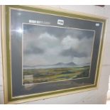 John Goldsborough, an atmospheric pastel landscape of the Malverns from Cleeve Hill, signed verso