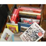 Box of assorted books including signed 1st edition of "Fighting on the Home Front" by Kate Adie,