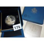 Royal Mint Queen's Diamond Jubilee £5 Silver Piedfort coin in box