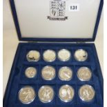 Royal Mail Silver Proof European Football Championship 24 medal or coin collection (cased)