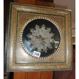 Indian Sadeli mosaic framed wall clock