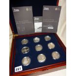 Royal Mint - The History of the RAF Silver Proof coin collection 2008 - 18 coin set in wooden box