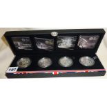 Royal Mint Countdown to London 2012 Olympics £5 Silver Proof Piedfort set of 4 coins boxed with
