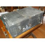 Army tin ammunition trunk
