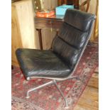 c. 1950s/60s Charles & Ray Eames for Herman Miller original vintage soft pad leather chair with