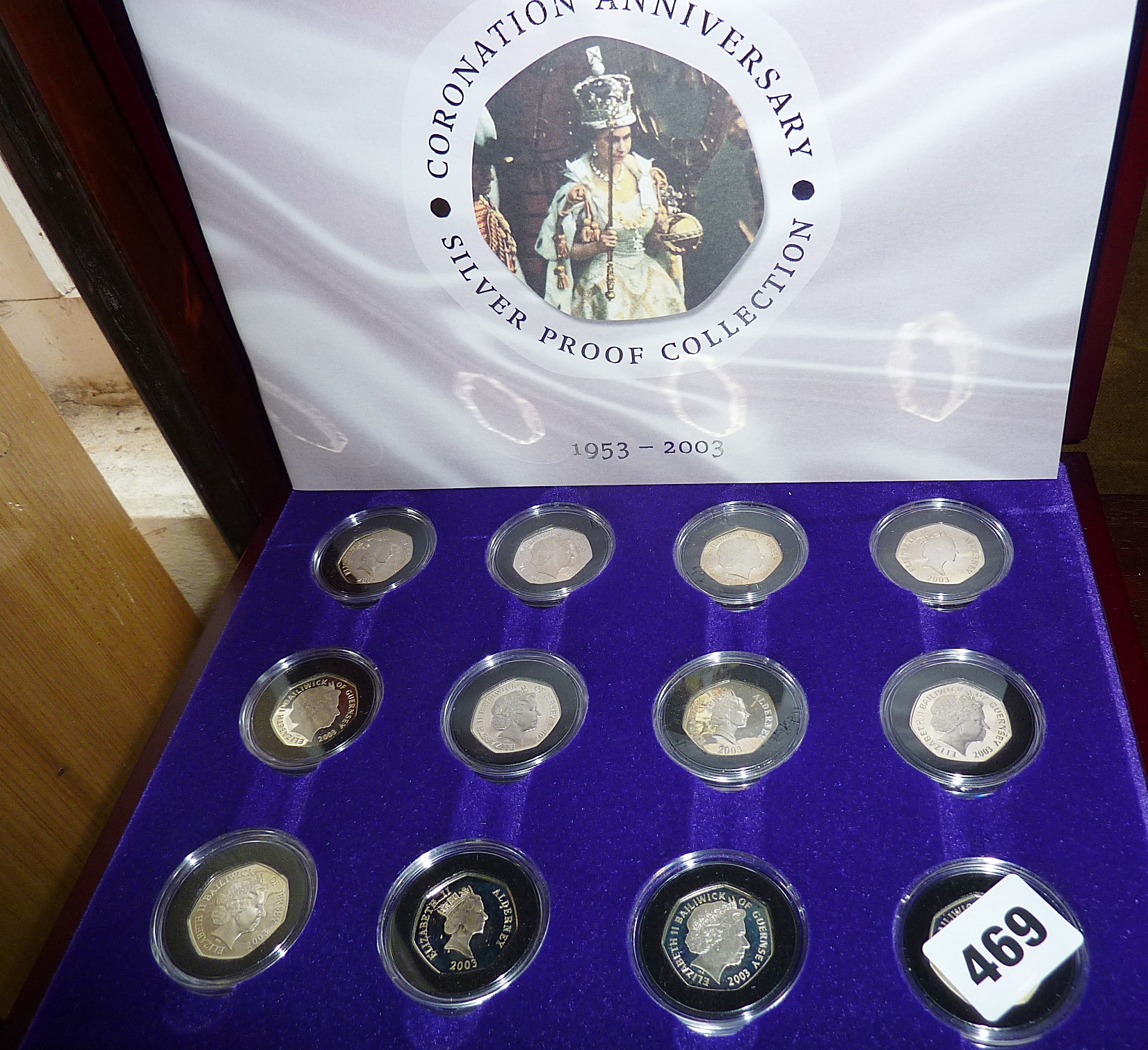 Royal Mint - 1953-2003 Coronation Anniversary Silver Proof collection, COA, cased