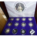 Royal Mint - 1953-2003 Coronation Anniversary Silver Proof collection, COA, cased