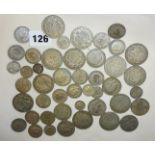 Assorted silver coins, approx 12.5 troy ozs