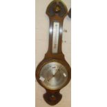 Oak banjo barometer