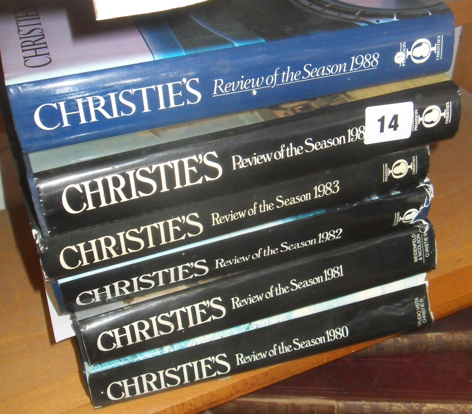 Six Christies Review of the Year books, c. 1980's
