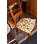 19th c. walnut continental side chair