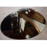 Art Deco oval wall mirror