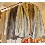 Vintage clothing: Aquascutum angora/cashmere mix ladies coat, Astrakhan fur jacket, other vintage