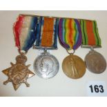 WW1 medal trio, British War & Victory medal with the 1914/15 Star, inscribed to edge as "86730
