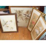 Four framed oriental pictures