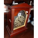 Contemporary mantle clock in wood case