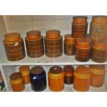 17 retro 1970s Hornsea storage jars by John Clappison