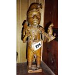 Tribal Art: Antique Benin bronze figure of a court jester