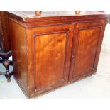 19th c. mahogany two-door cupboard