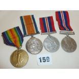 WW1 British War and Victory medal pair with inscription to edge "23763 PTE. N. GEORGE. WILTS.R.",