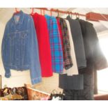 Vintage clothing: Large collection of assorted sports clothing, Chanel style jackets, coats, etc.,